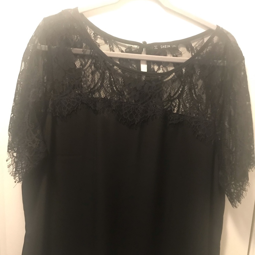 Black Blouse with Lace